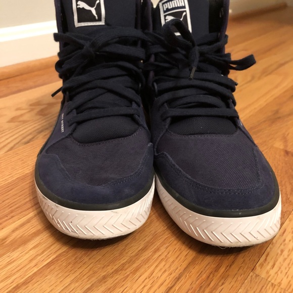 Puma Blue Suede Hight Tops - Picture 3 of 7